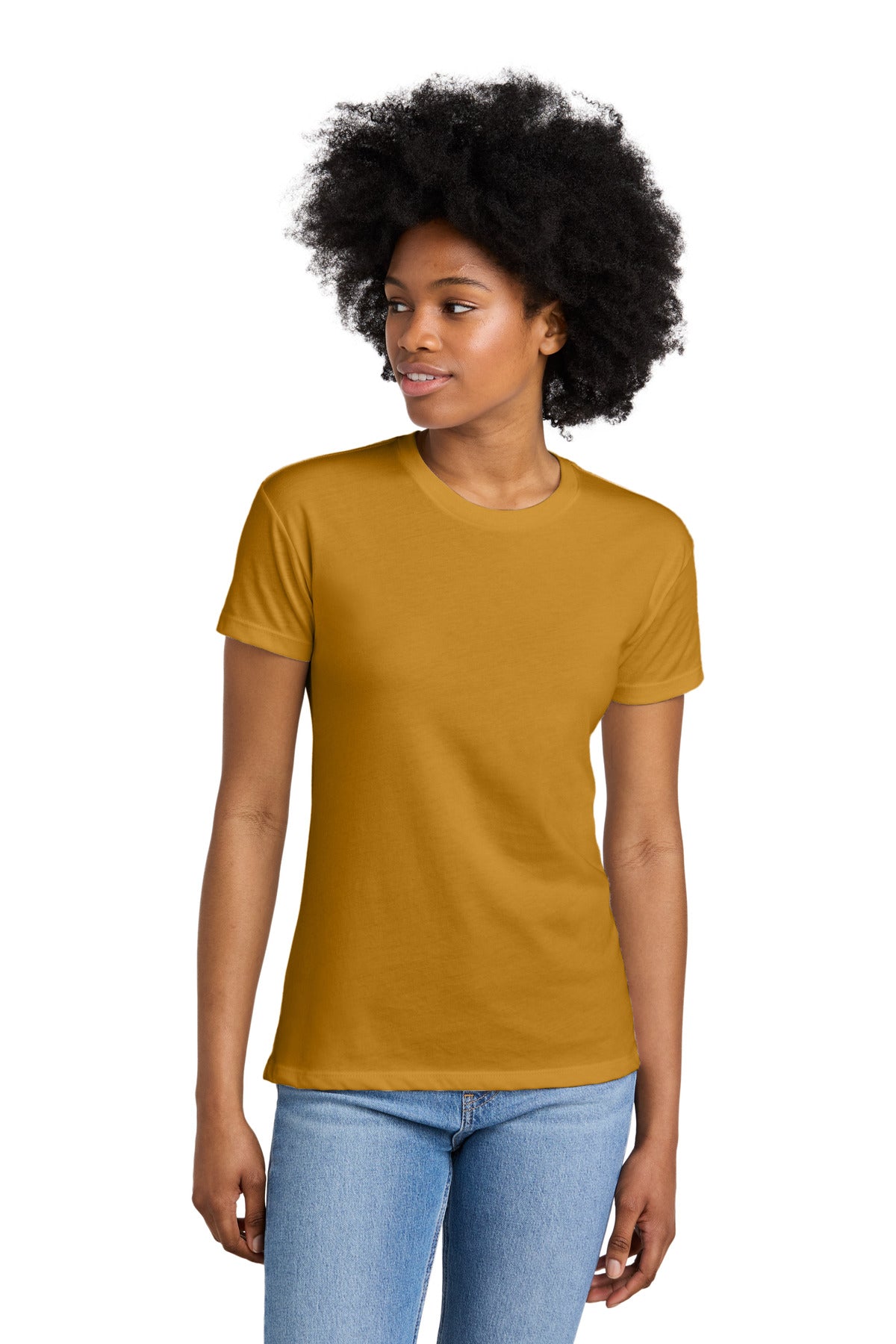 Front View of AntqGold Next Level Apparel Women's CVC Relaxed Tee NL6600 - XS