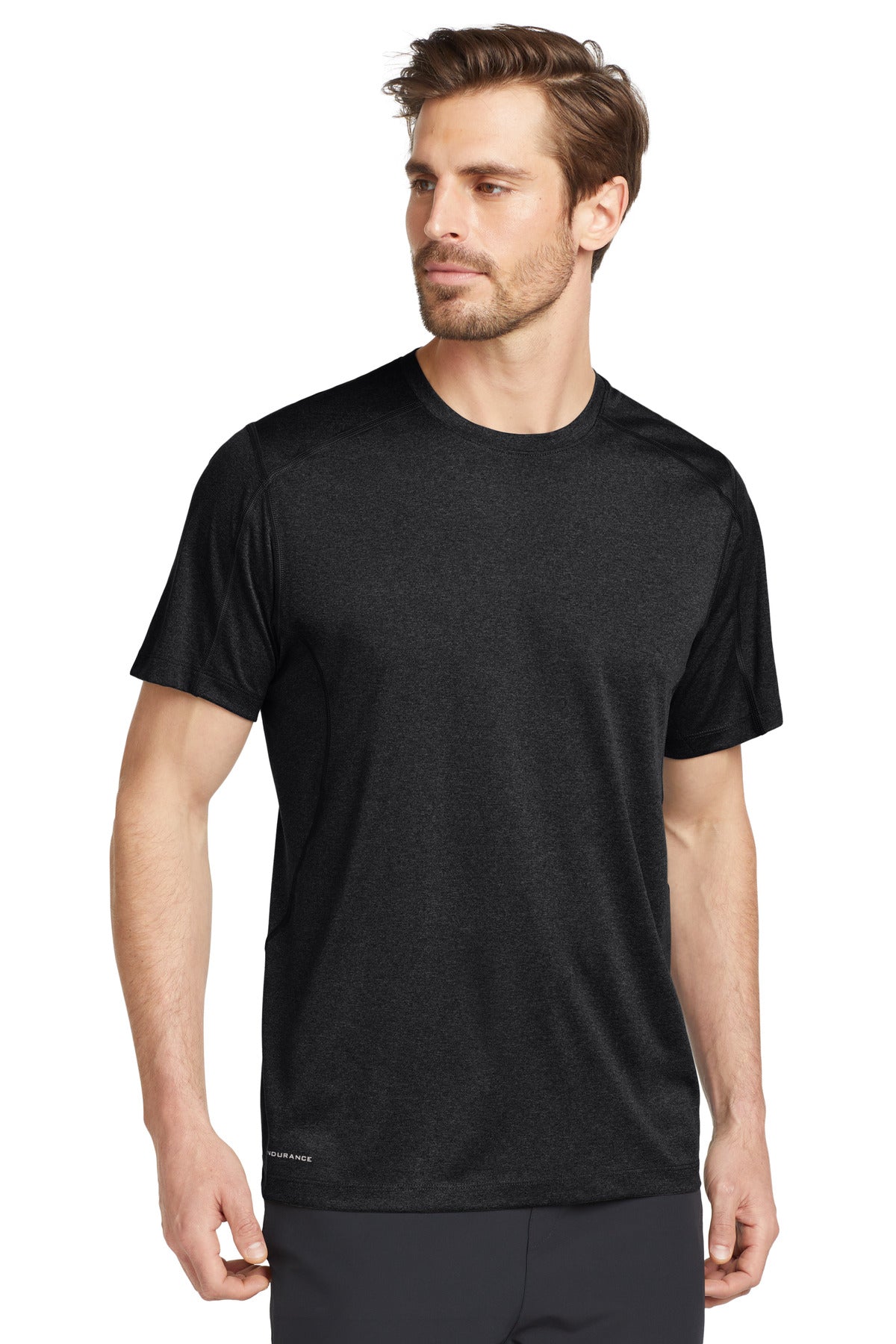 Front View of Blacktop OGIO Pulse Crew. OE320 - XS