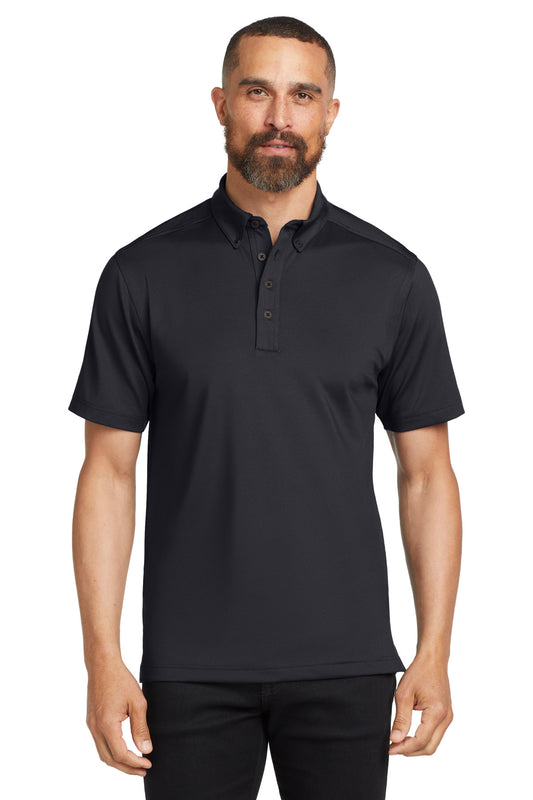 Front View of Blacktop OGIO Gauge Polo. OG122 - XS