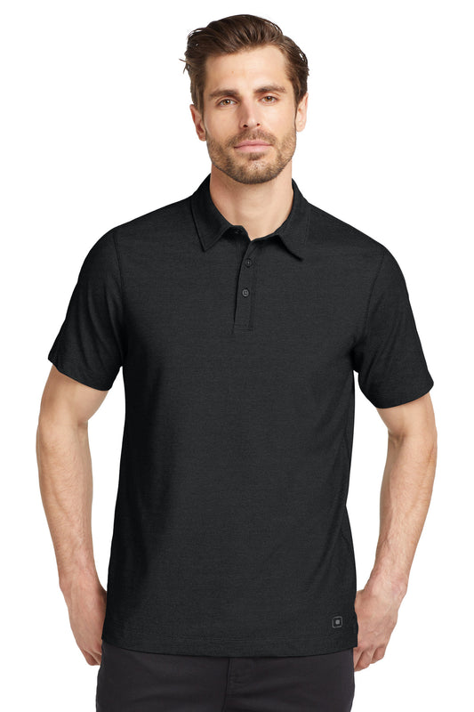 Front View of Blacktop OGIO Onyx Polo. OG126 - XS
