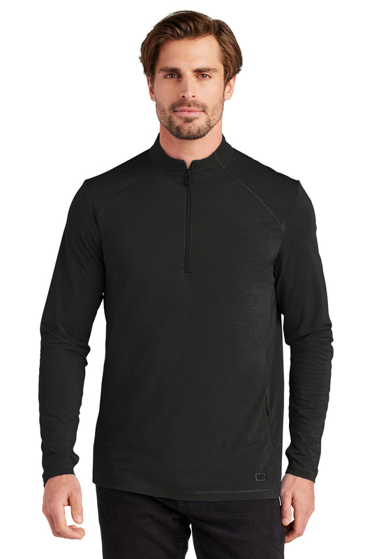 Front View of Blacktop OGIO Motion 1/4-Zip OG153 - XS