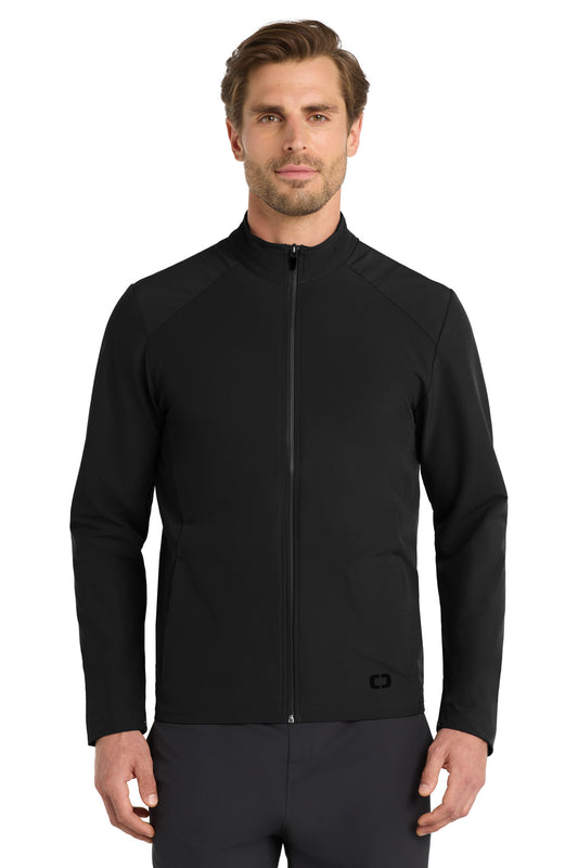 Front View of Blacktop OGIO Connection Full-Zip OG706 - XS