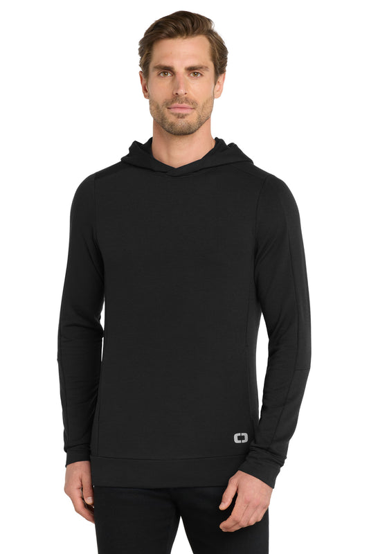 Front View of Blacktop OGIO Luuma Hoodie OG814 - XS