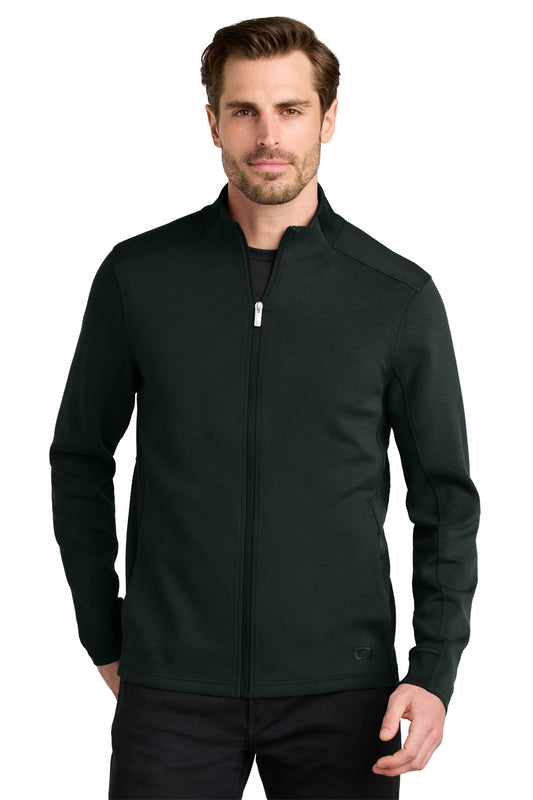 Front View of Blacktop OGIO Transcend Full-Zip OG860 - XS