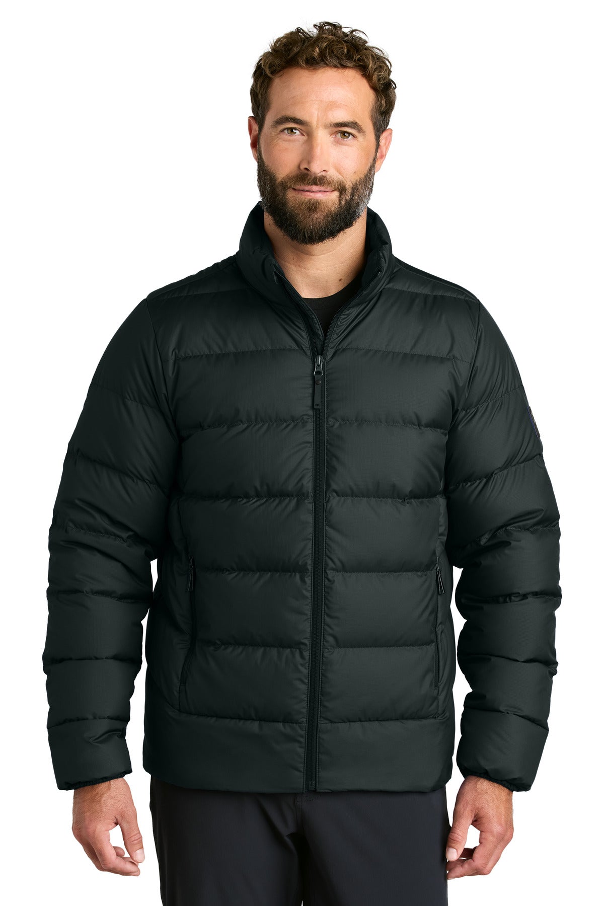 Front View of Black LIMITED EDITION Outdoor Research Coldsnap Down Jacket OR322226 - M