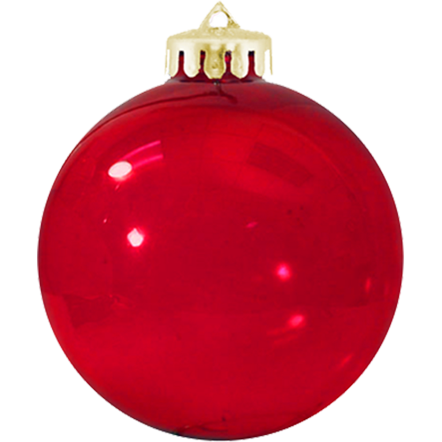 3¼" Crystal USA-Made Round Glossy Shatterproof Ornament