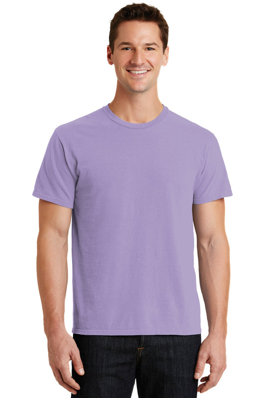 Front View of Amethyst Port & Co Beach Wash Garment-Dyed Tee. PC099 - S