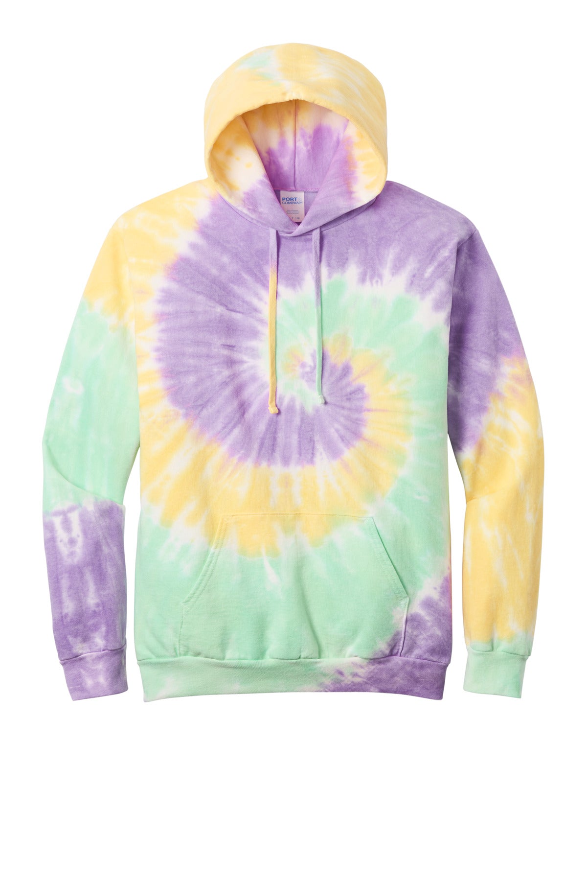 Port & Co Tie-Dye Pullover Hooded Sweatshirt. PC146