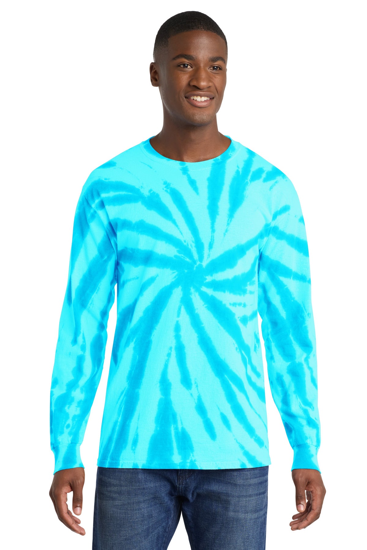 SanMar PC147LS_turquoise_model_front.jpg