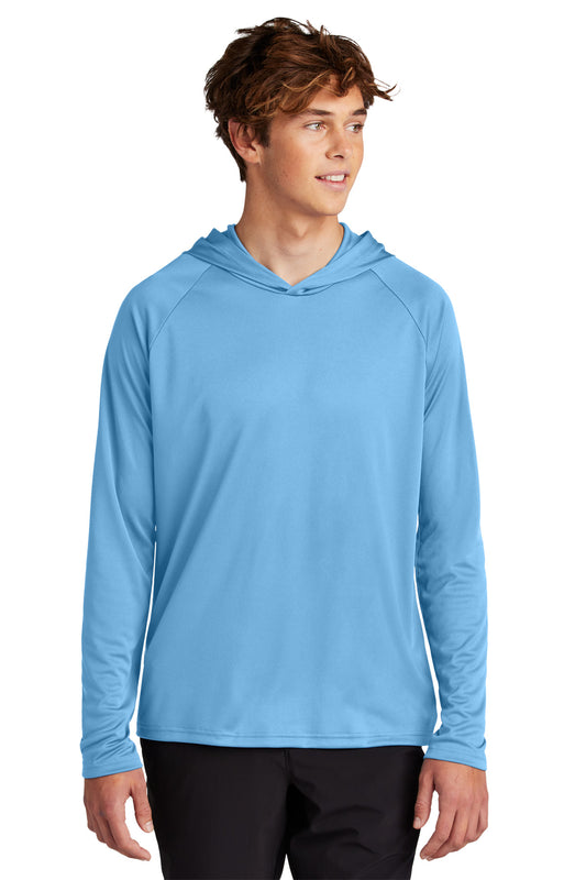 Front View of CarolinaBl Port & Co Performance Pullover Hooded Tee PC380H - S