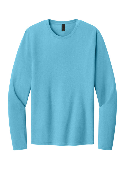 Front View of AquaticBl Port & Co Easy Cotton Long Sleeve Tee PC43LS - S