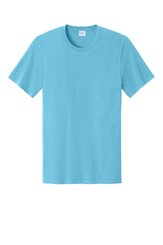 Front View of AquaticBl Port & Co Easy Cotton Tee PC43 - S