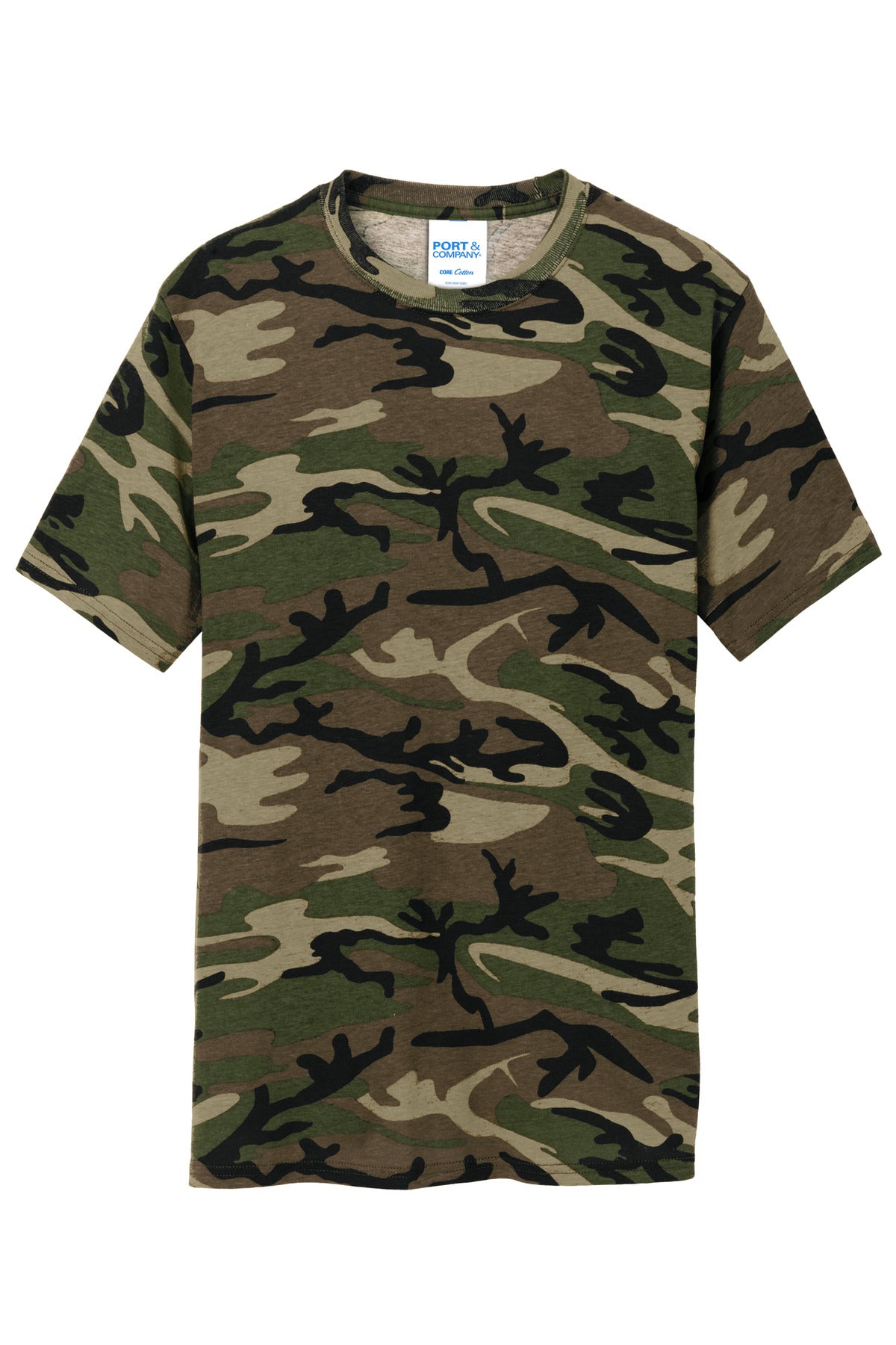 Port & Co Core Cotton Camo Tee. PC54C