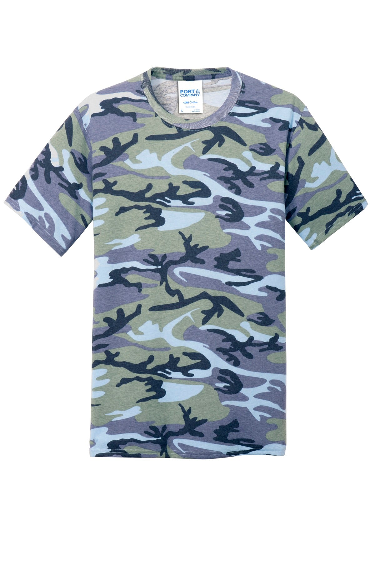 Port & Co Core Cotton Camo Tee. PC54C