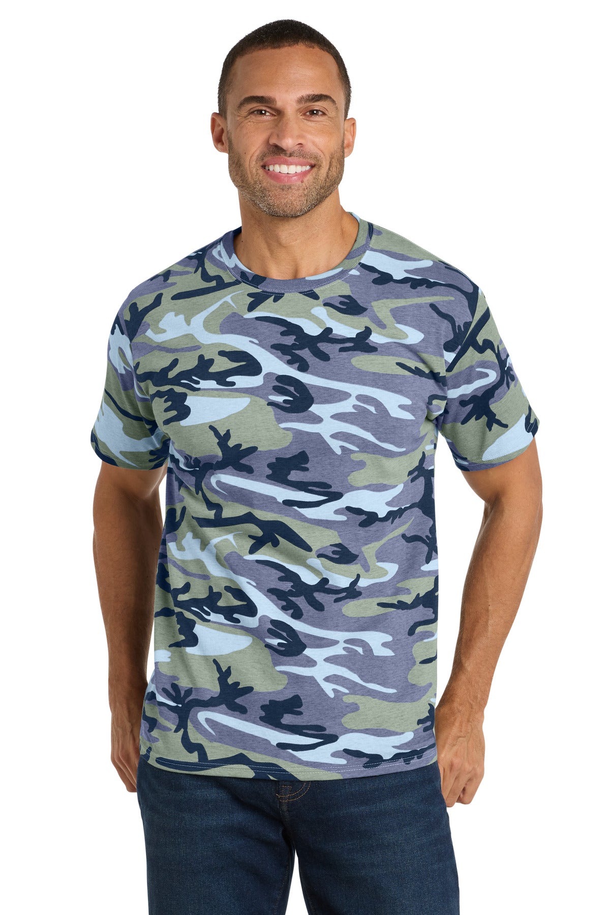 SanMar PC54C_woodlandblue_model_front.jpg