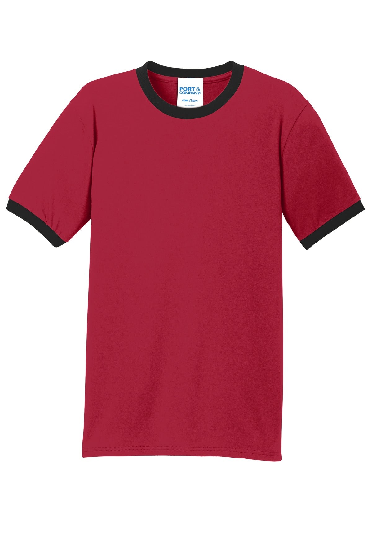 Port & Co Core Cotton Ringer Tee. PC54R