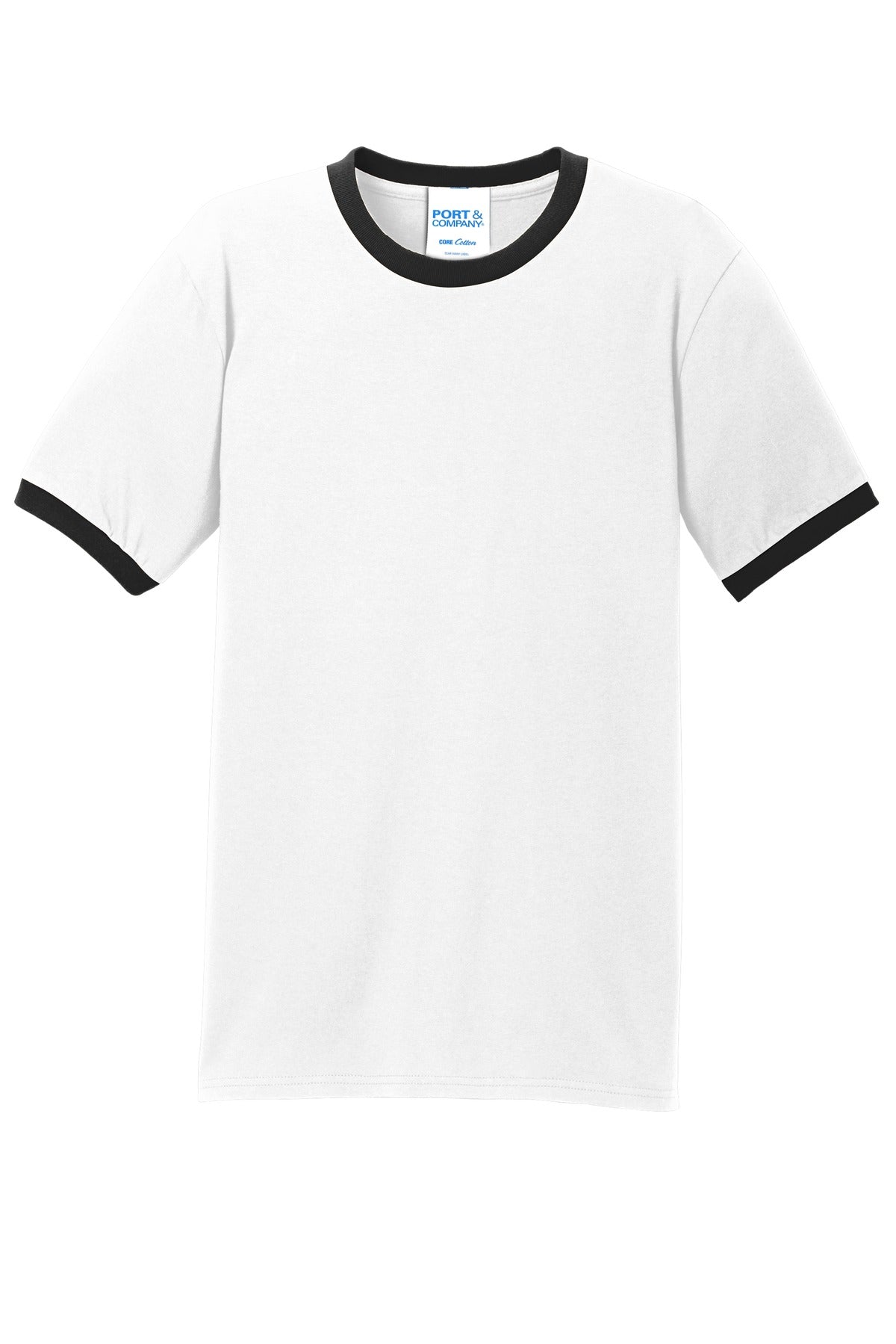 Port & Co Core Cotton Ringer Tee. PC54R