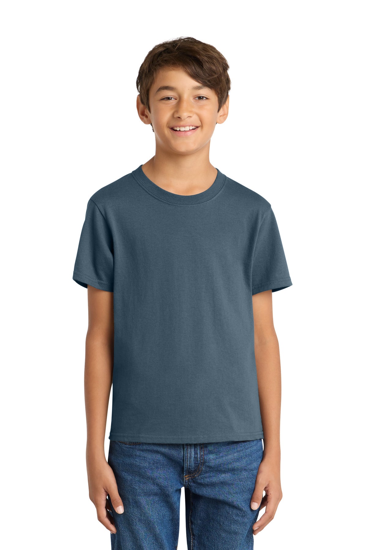 SanMar PC54Y_steelblue_model_front.jpg