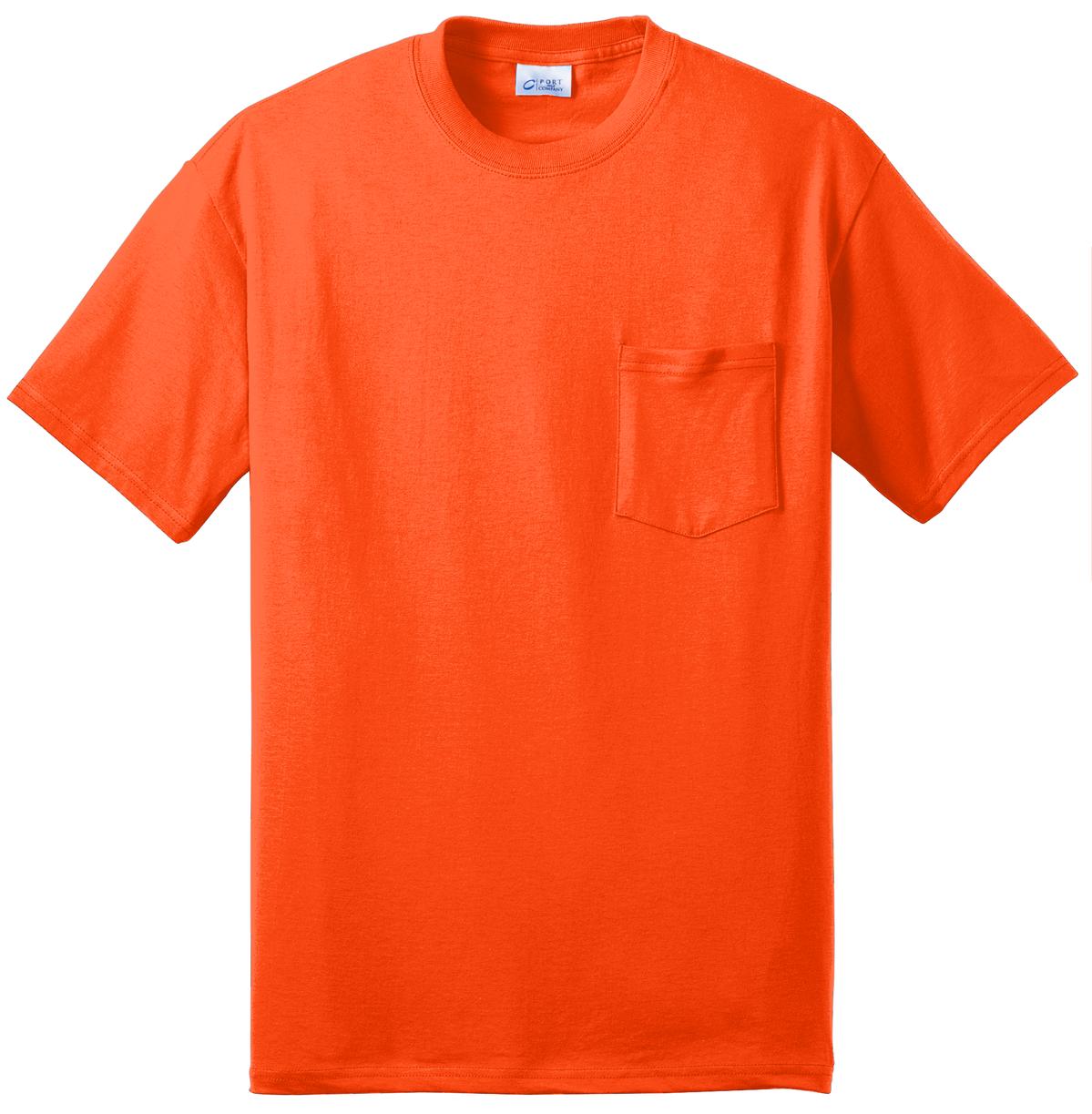 Port & Co Core Blend Pocket Tee. PC55P