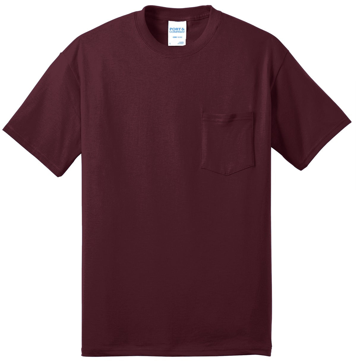 Port & Co Core Blend Pocket Tee. PC55P