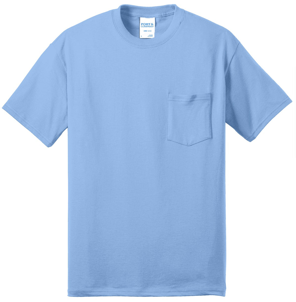 Port & Co Core Blend Pocket Tee. PC55P