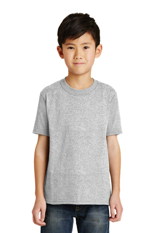 Front View of Ash Port & Co Youth Core Blend Tee. PC55Y - XS