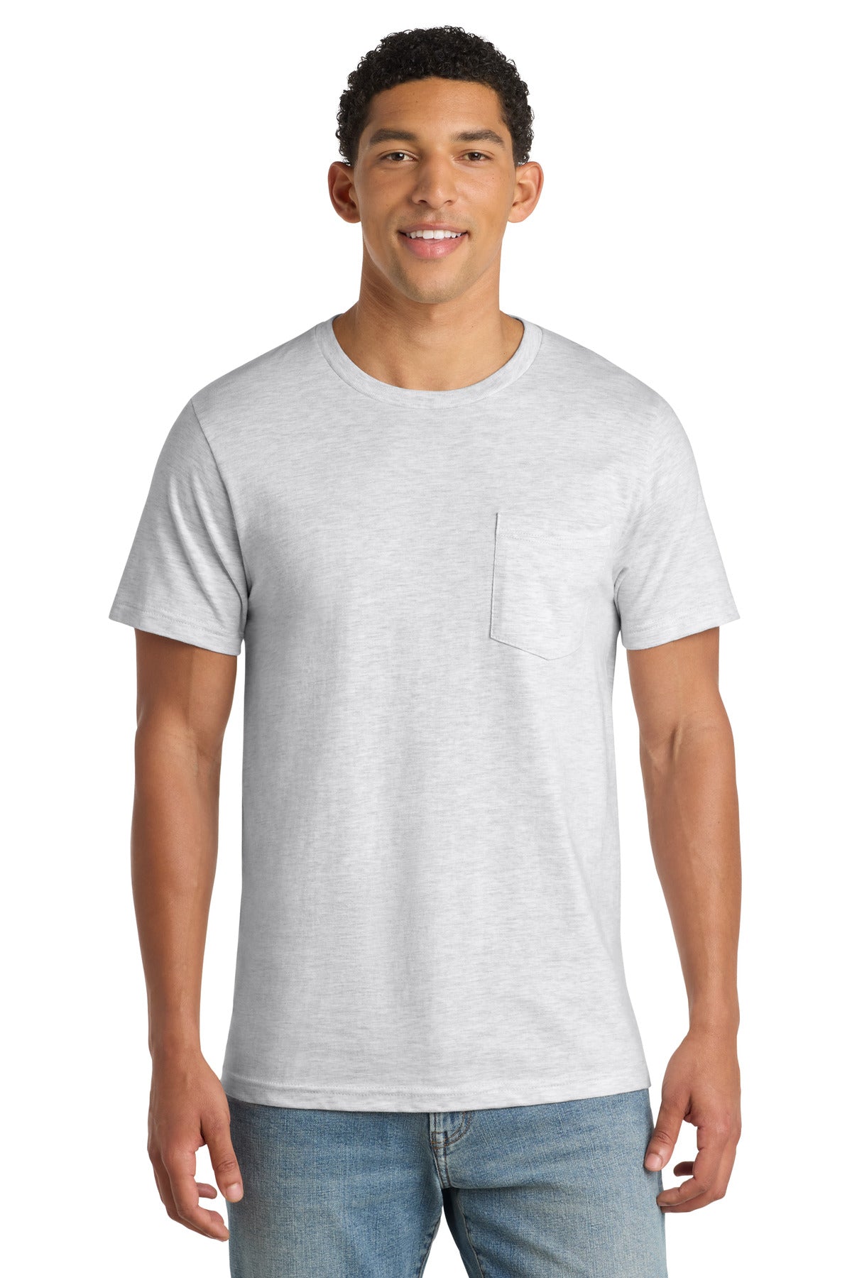Front View of Ash Port & Co Bouncer Pocket Tee PC600P - S