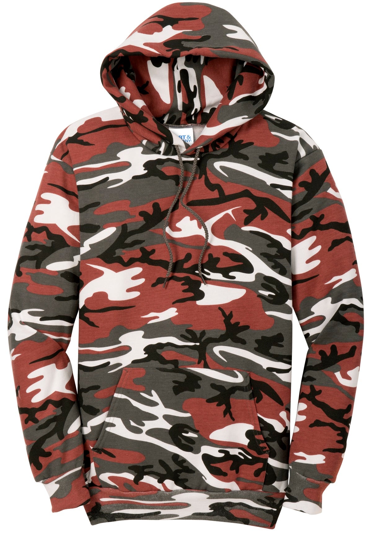 Port & Co Core Fleece Camo Pullover Hooded Sweatshirt. PC78HC