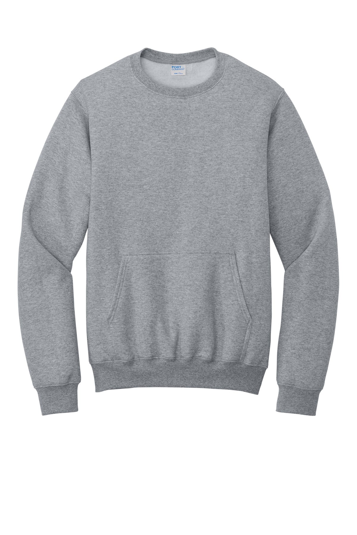Port & Co Core Fleece Crewneck Pocket Sweatshirt PC78PKT