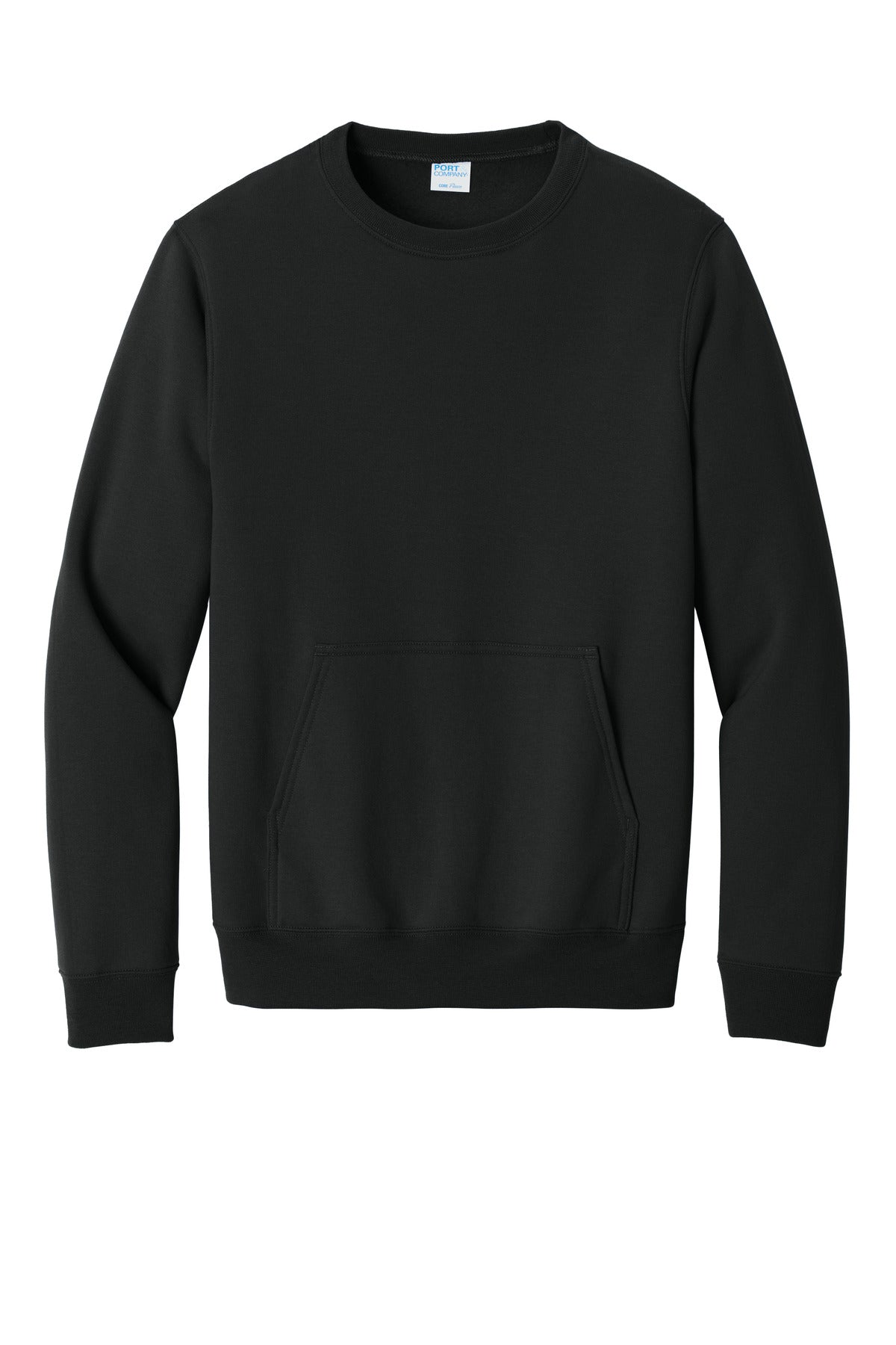 Port & Co Core Fleece Crewneck Pocket Sweatshirt PC78PKT