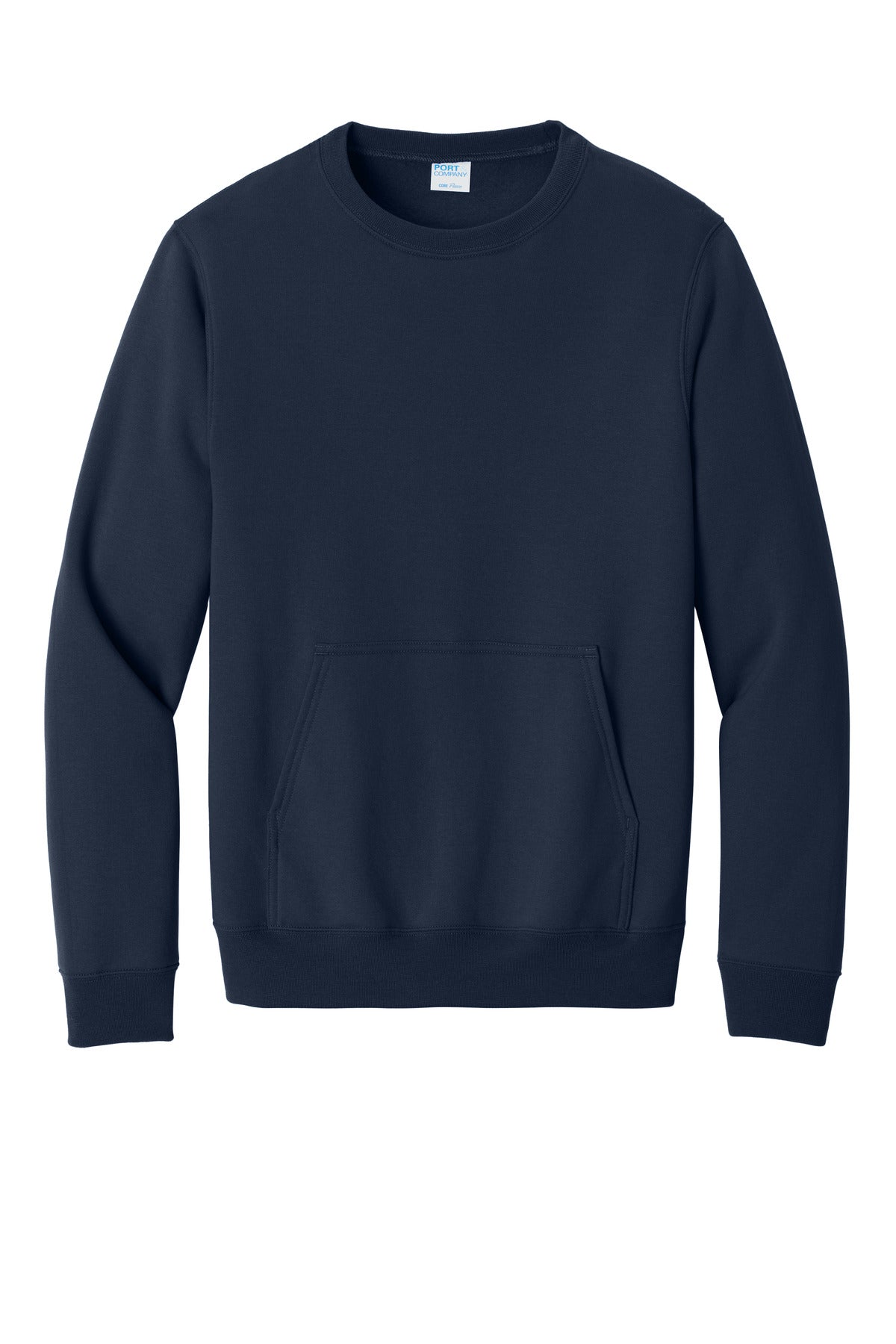 Port & Co Core Fleece Crewneck Pocket Sweatshirt PC78PKT