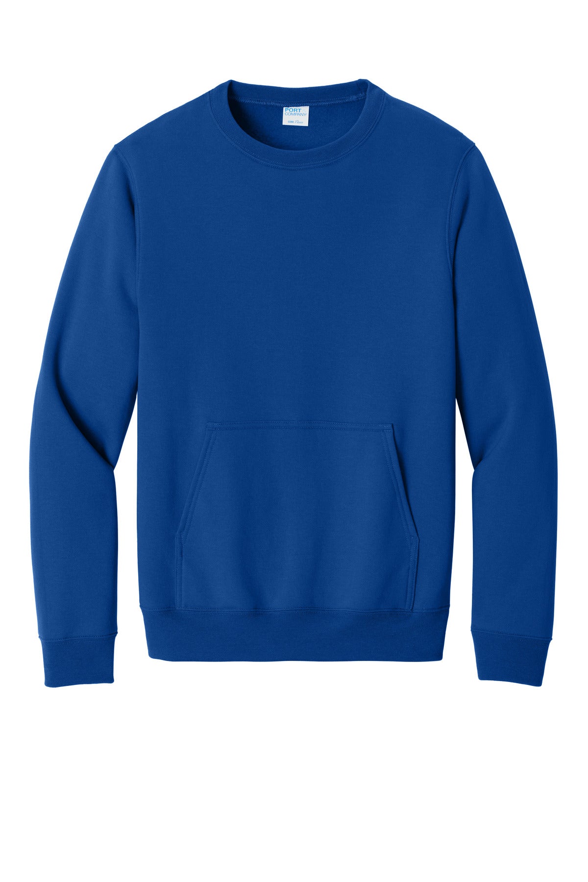 Port & Co Core Fleece Crewneck Pocket Sweatshirt PC78PKT