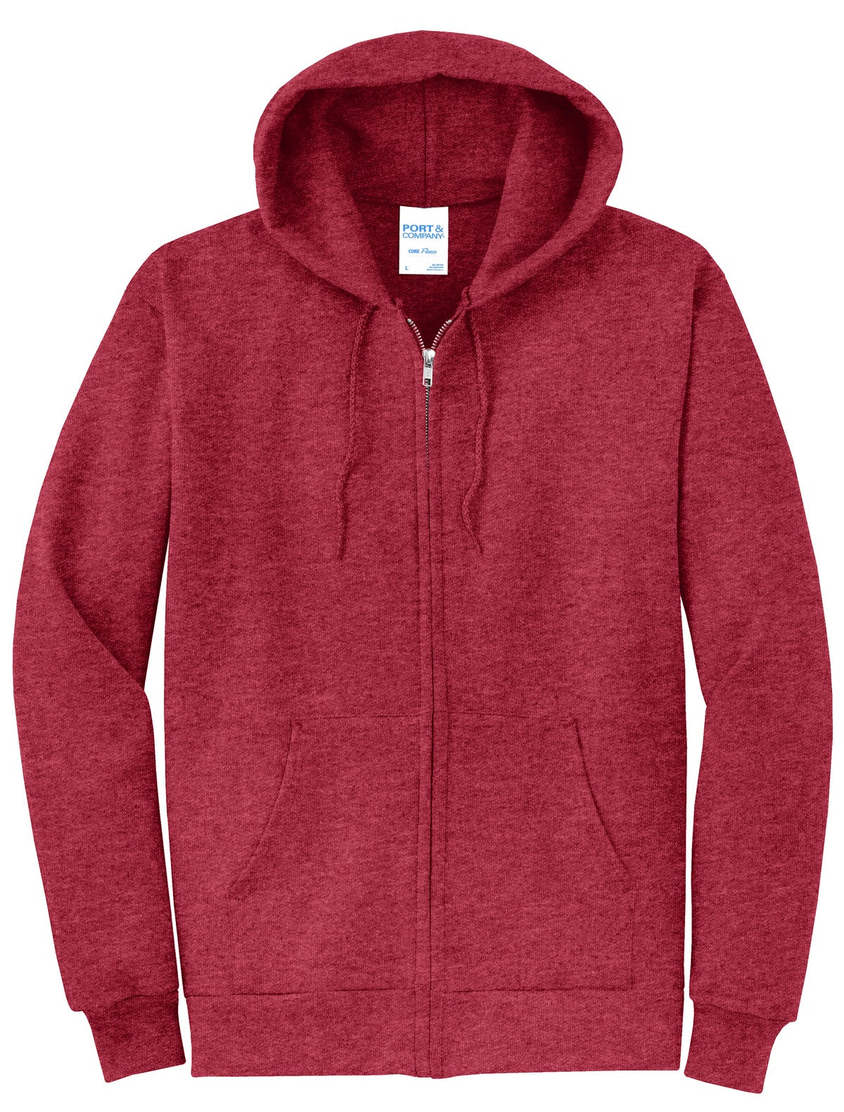 Port & Co Core Fleece Full-Zip Hooded Sweatshirt. PC78ZH