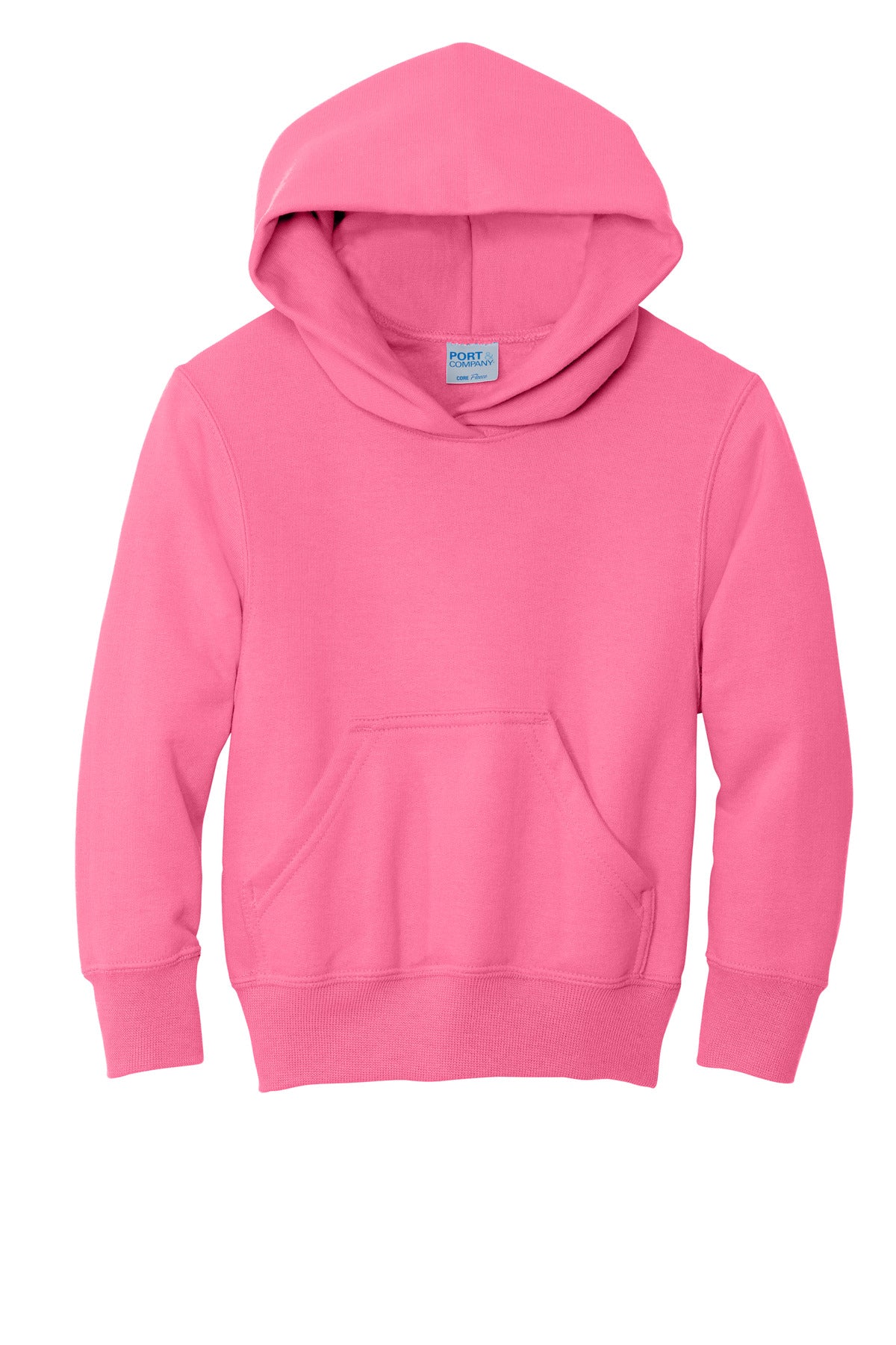 Port & Co Youth Core Fleece Pullover Hooded Sweatshirt. PC90YH