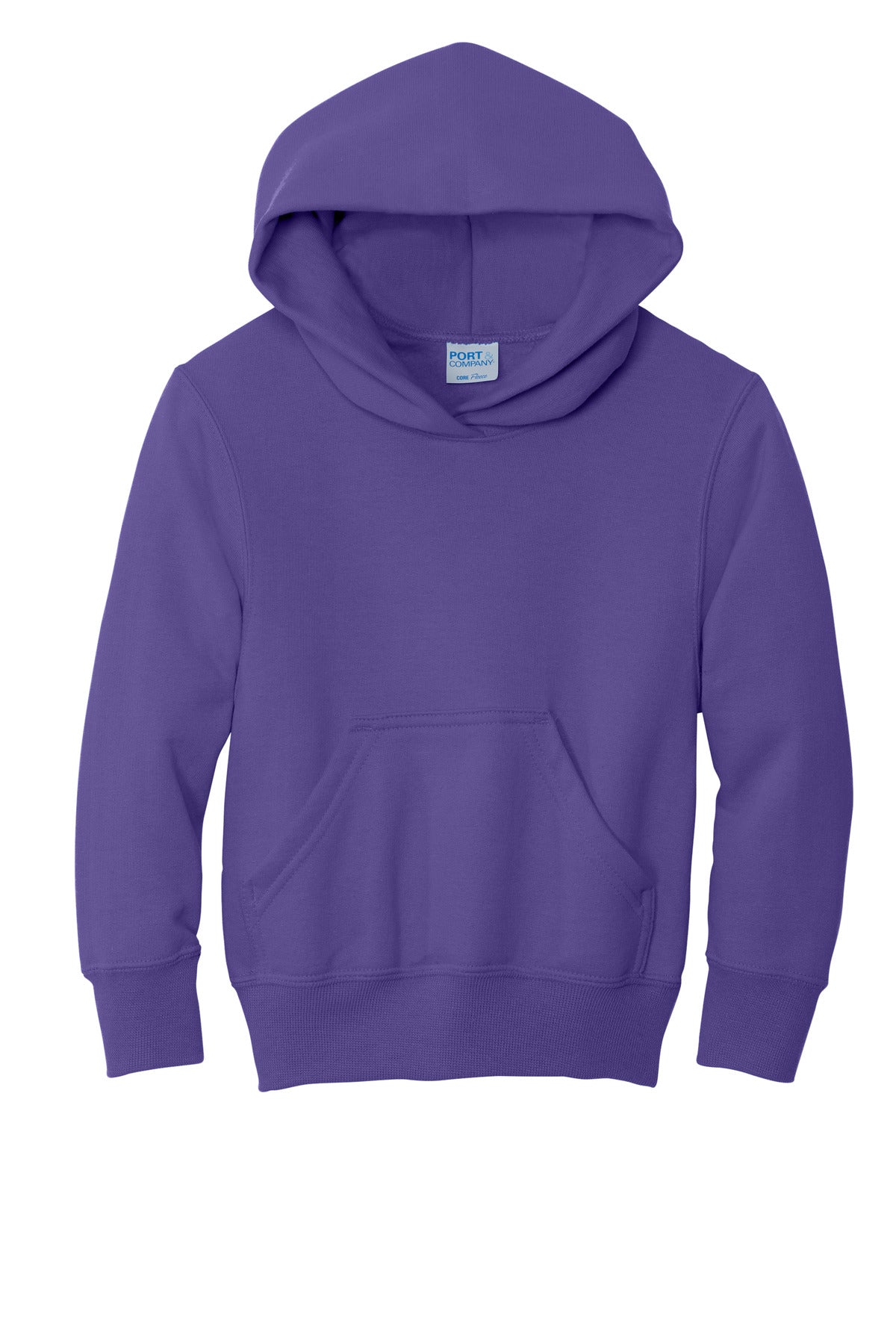 Port & Co Youth Core Fleece Pullover Hooded Sweatshirt. PC90YH