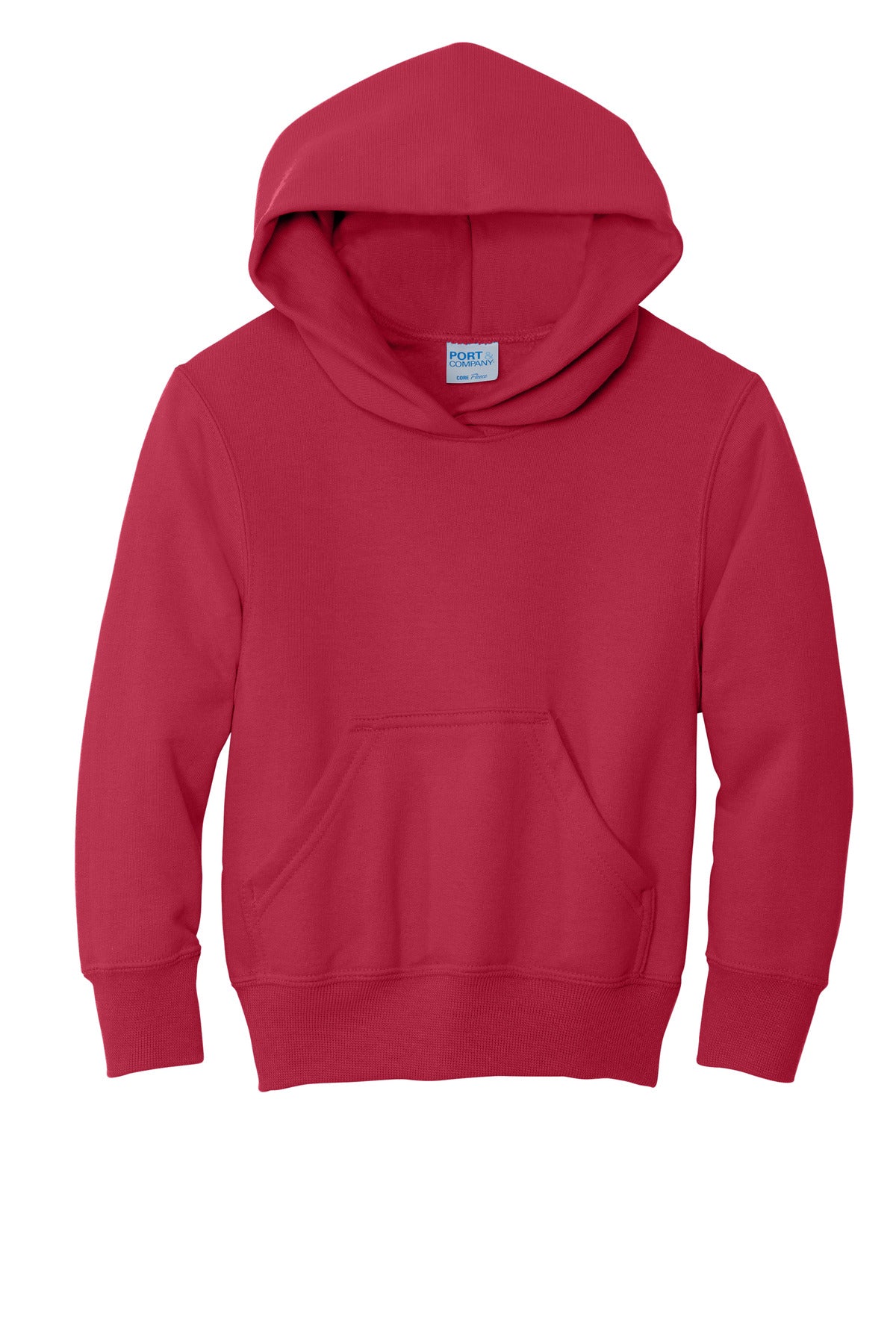 Port & Co Youth Core Fleece Pullover Hooded Sweatshirt. PC90YH
