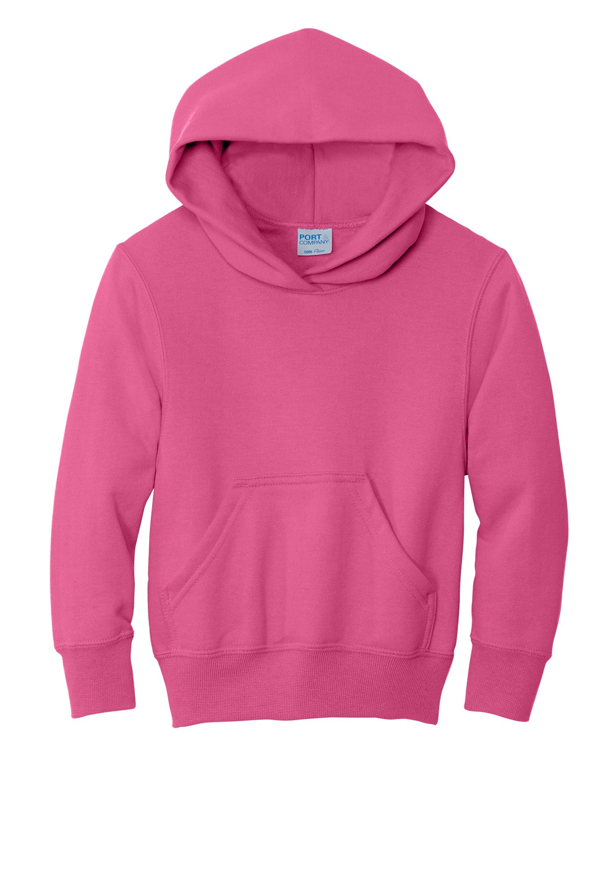 Port & Co Youth Core Fleece Pullover Hooded Sweatshirt. PC90YH