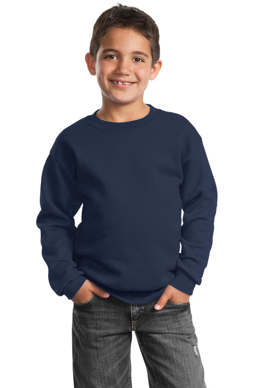 Port & Co Youth Core Fleece Crewneck Sweatshirt. PC90Y