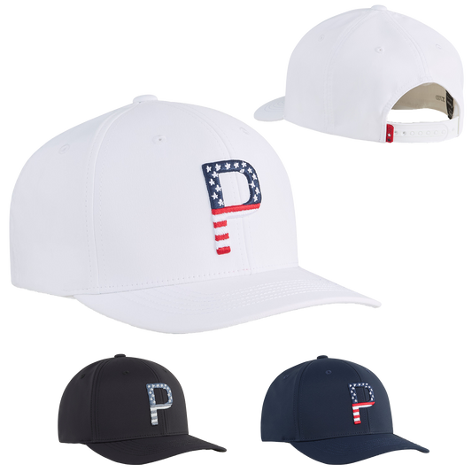 Black Puma Pars N Stripes 6 Panel Cap