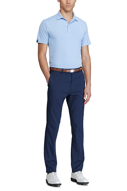 Austin Blue Active Fit Golf Polo Shirt - S