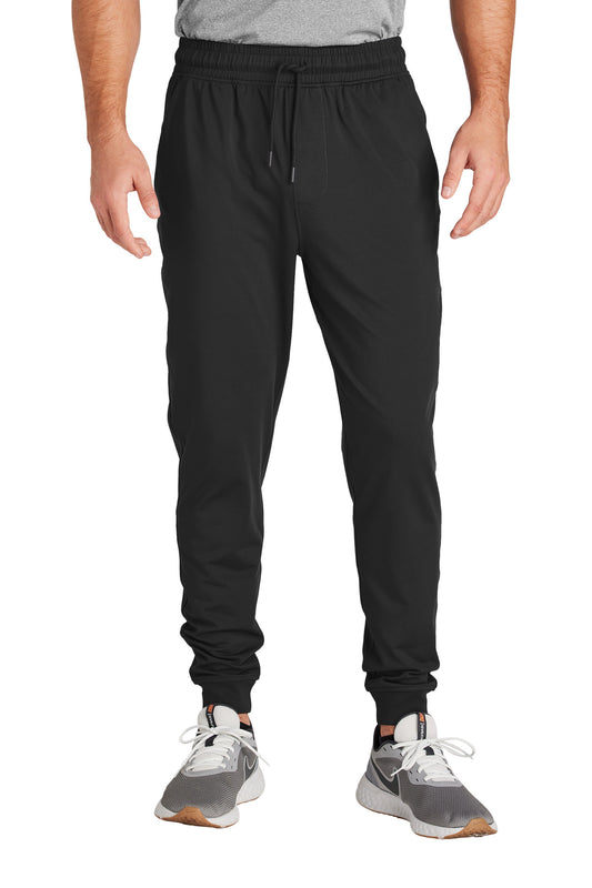Front View of Black Sport-Tek Sport-Wick Stretch Jogger PST858 - XS