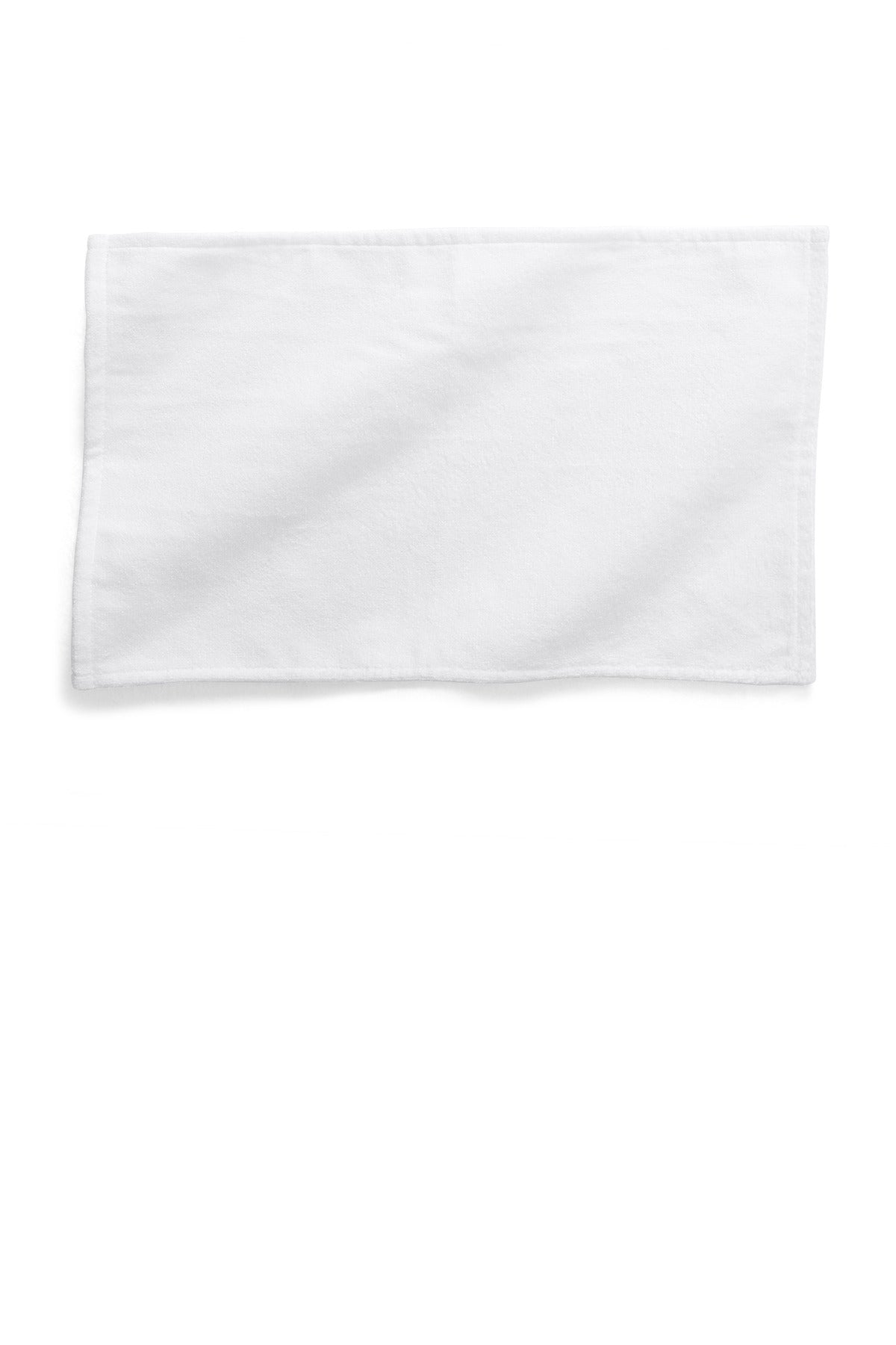 Front View of White Port Authority Sublimation Rally Towel PT48