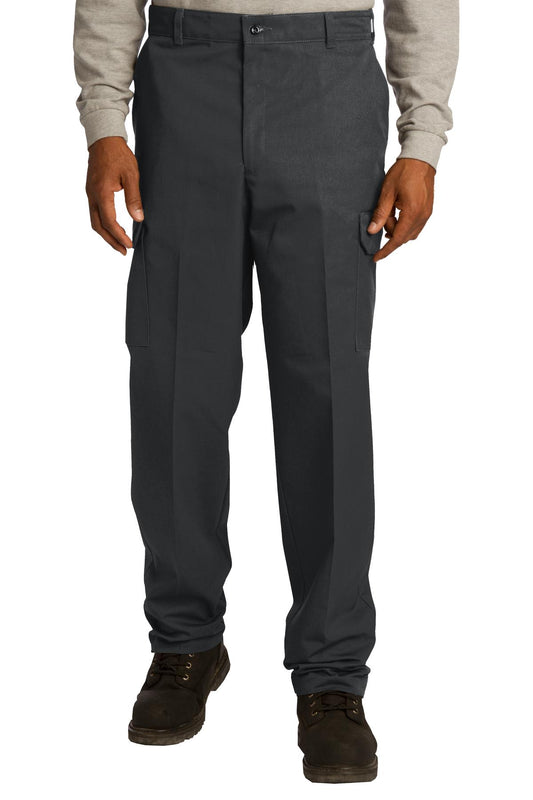 Front View of Black Red Kap Industrial Cargo Pant. PT88 - 3634