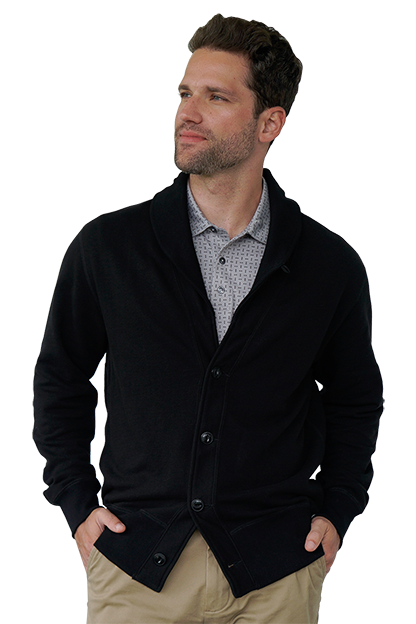 Black Hector Cardigan - S