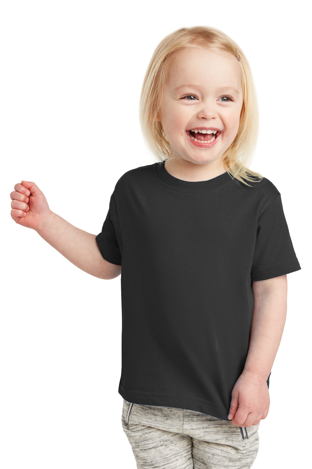 Front View of Black Rabbit Skins Toddler Fine Jersey Tee. RS3321 - 5/6T