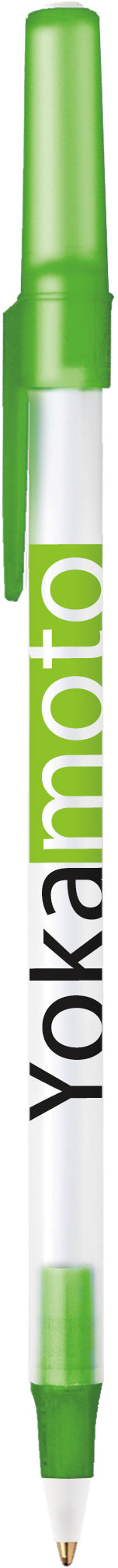 Front View of Clear BIC® Round Stic® Ice Pen