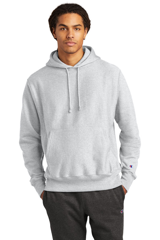 Front View of Ash Champion Reverse Weave Hooded Sweatshirt S101 - S