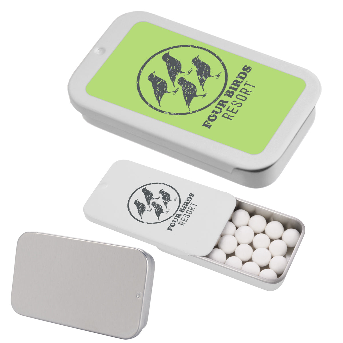 WHITE Signature Peppermints In Slider Tin