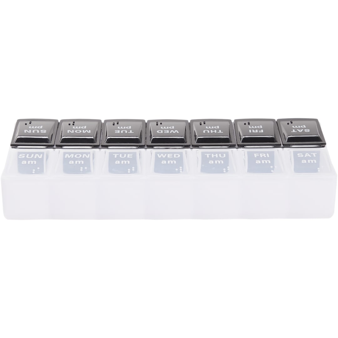 Right View of Black Recycled AM/PM Pill Case