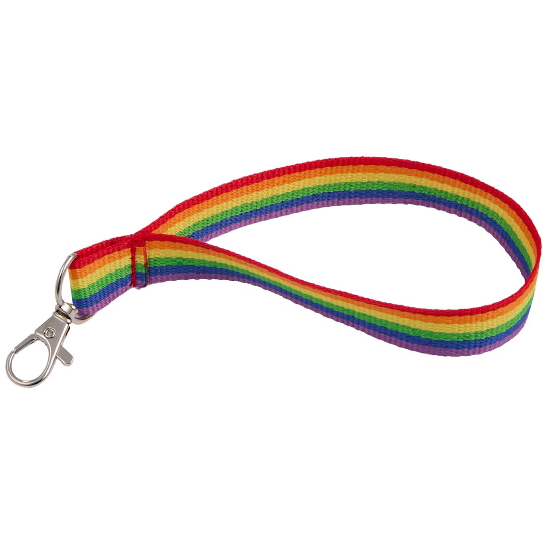 Recycled Rainbow Wrist Lanyard